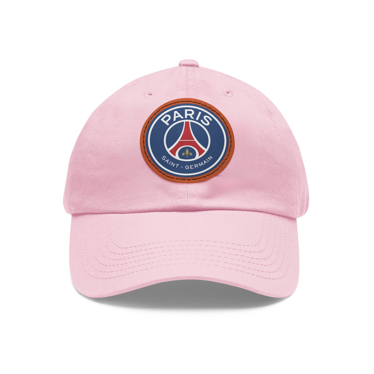 PSG Dad Hat with Leather Patch (Round)