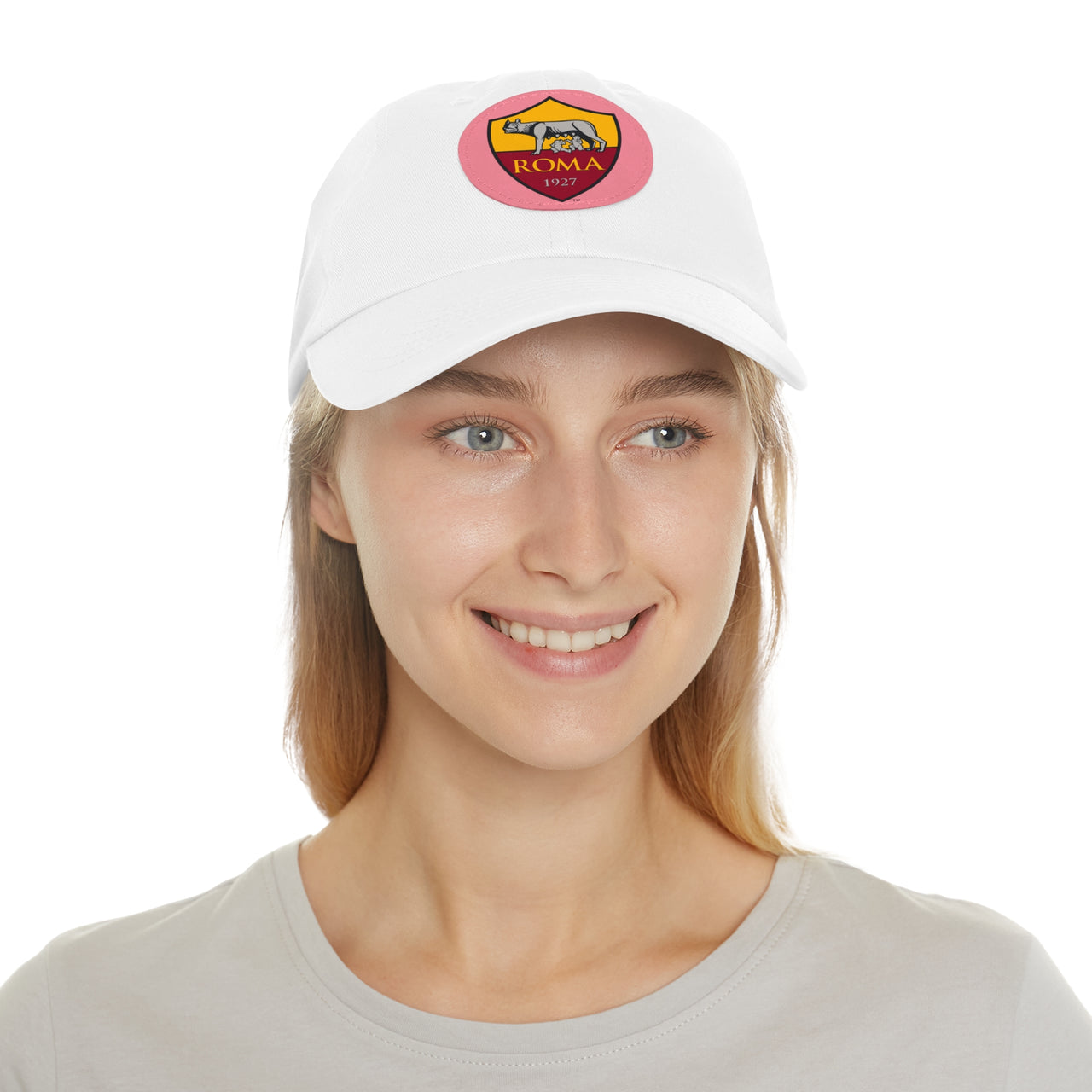 Roma Dad Hat with Leather Patch (Round)