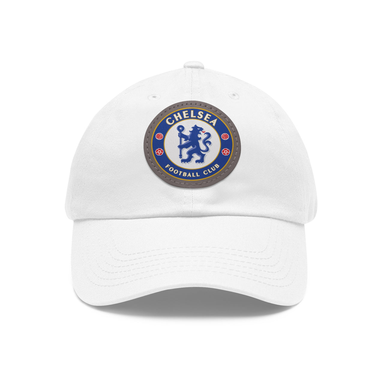 Chelsea Dad Hat with Leather Patch (Round)