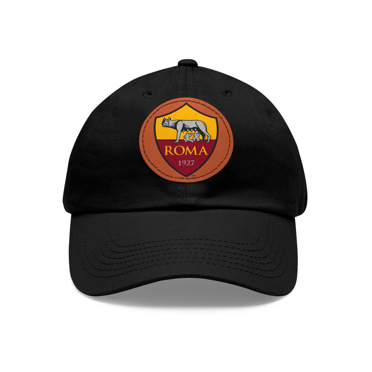 Roma Dad Hat with Leather Patch (Round)