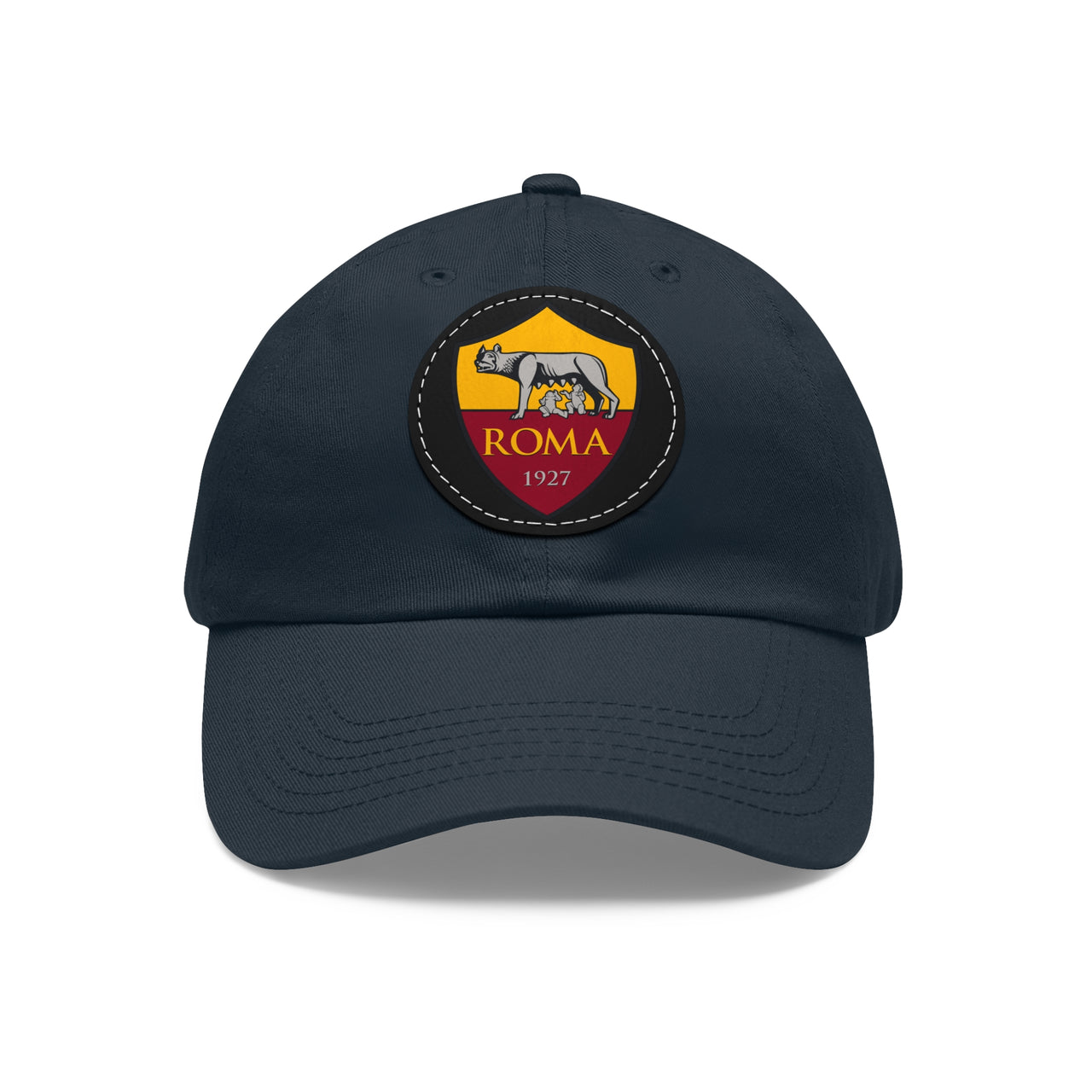 Roma Dad Hat with Leather Patch (Round)