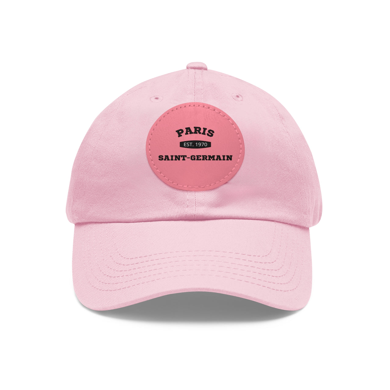 PSG Dad Hat with Leather Patch (Round)