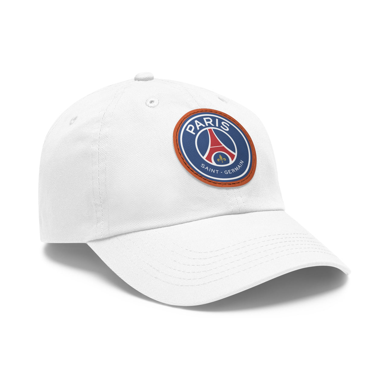 PSG Dad Hat with Leather Patch (Round)