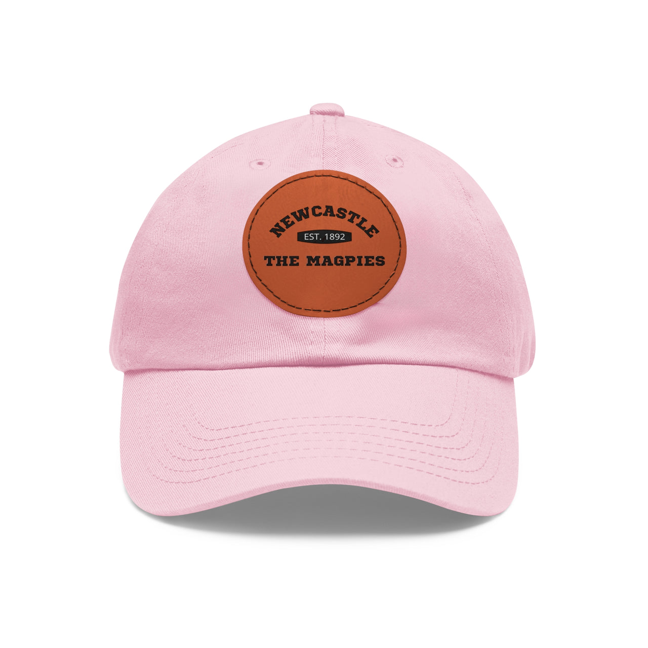 Newcastle Slogan Dad Hat with Leather Patch (Round)