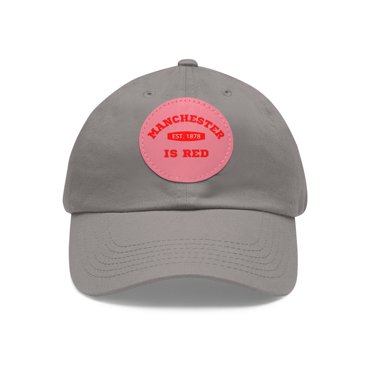 Manchester United Dad Hat with Leather Patch (Round)