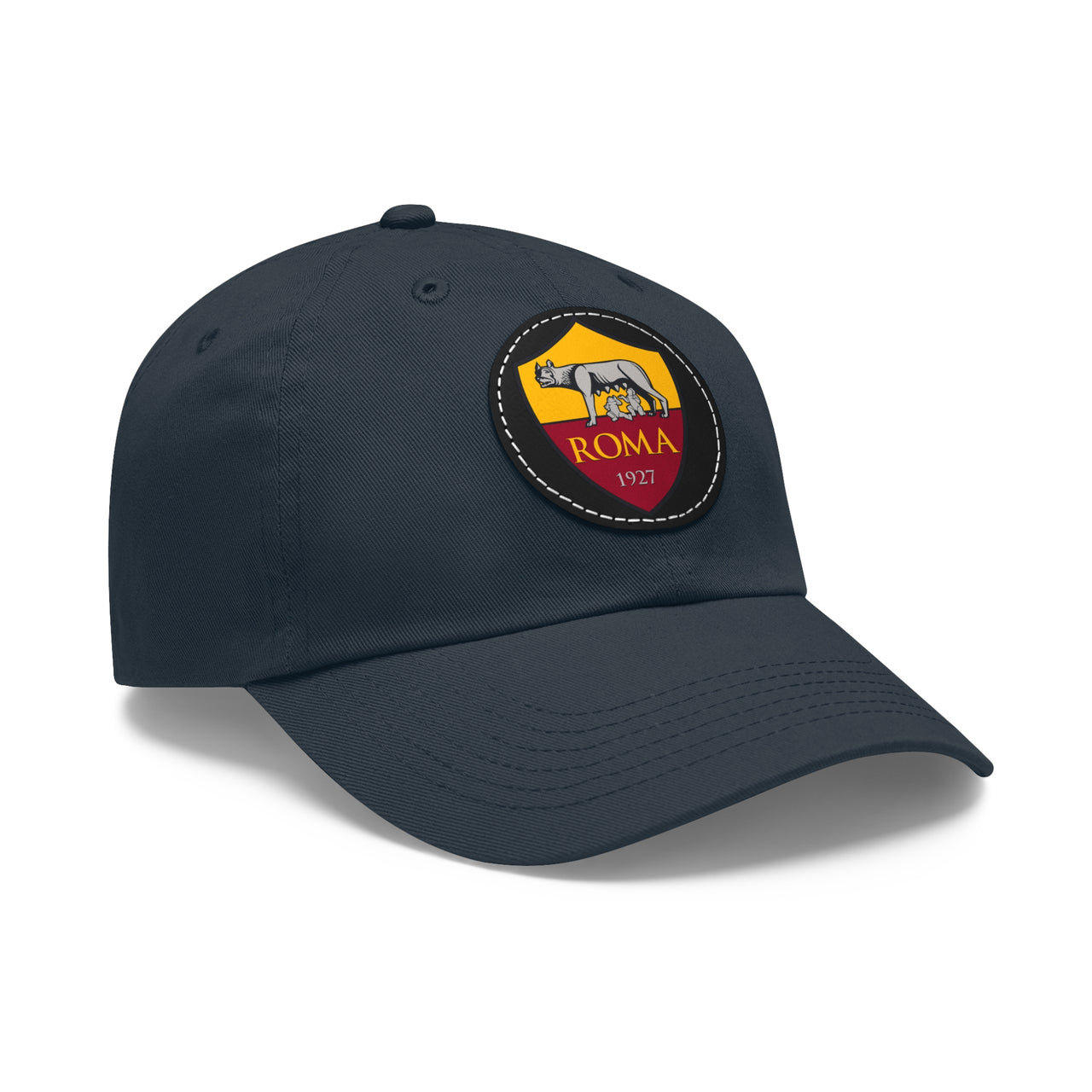 Roma Dad Hat with Leather Patch (Round)