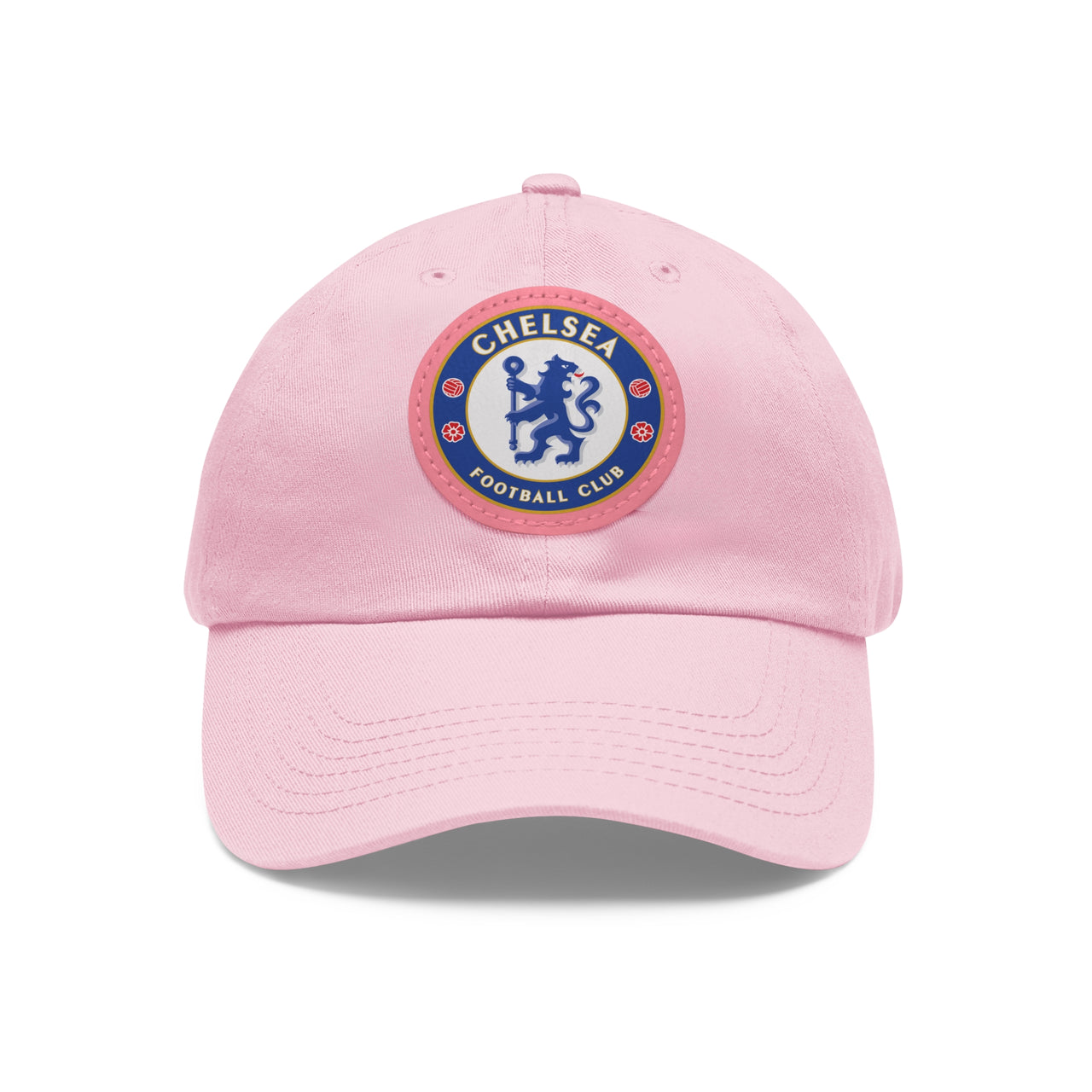 Chelsea Dad Hat with Leather Patch (Round)