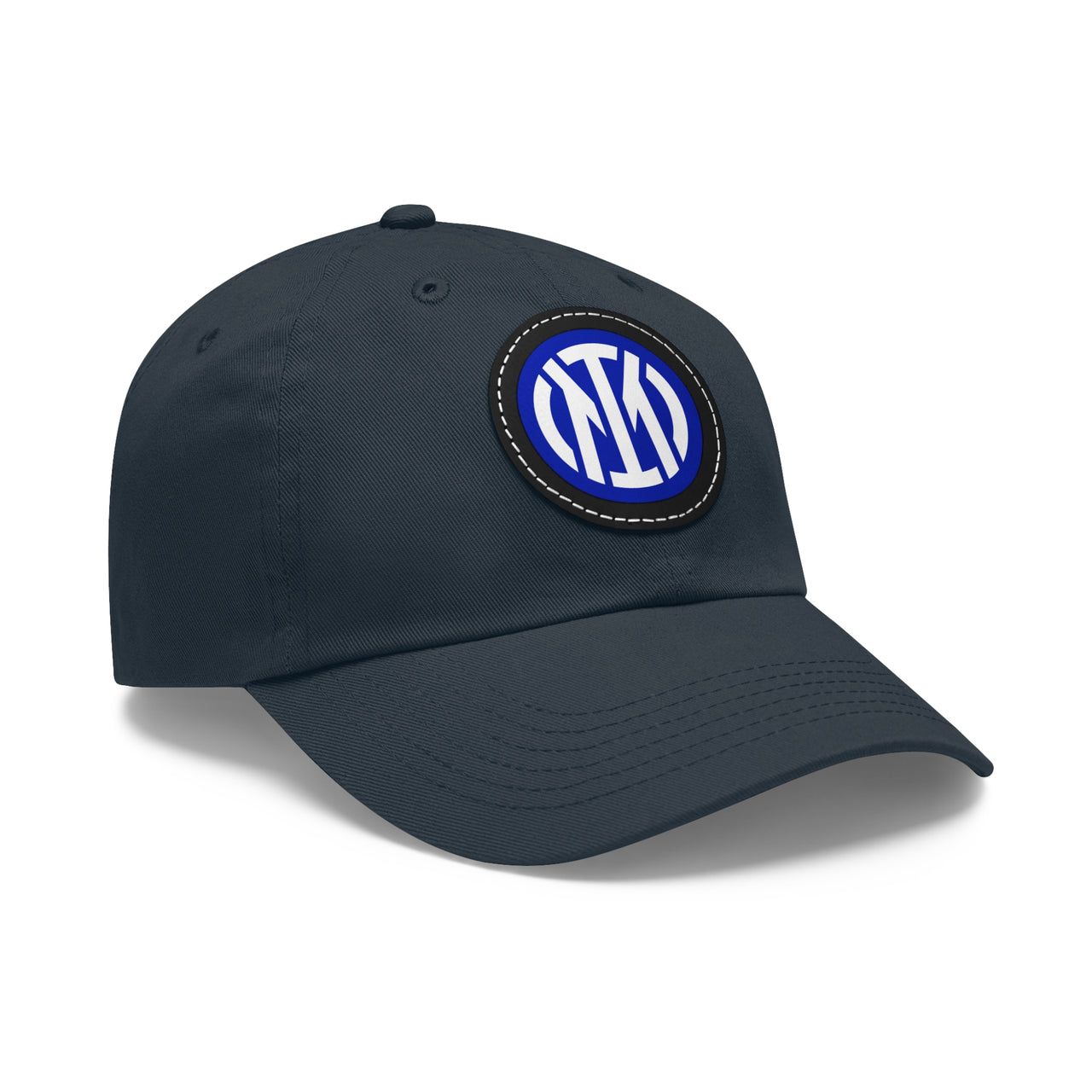 Inter Milan Dad Hat with Leather Patch (Round)