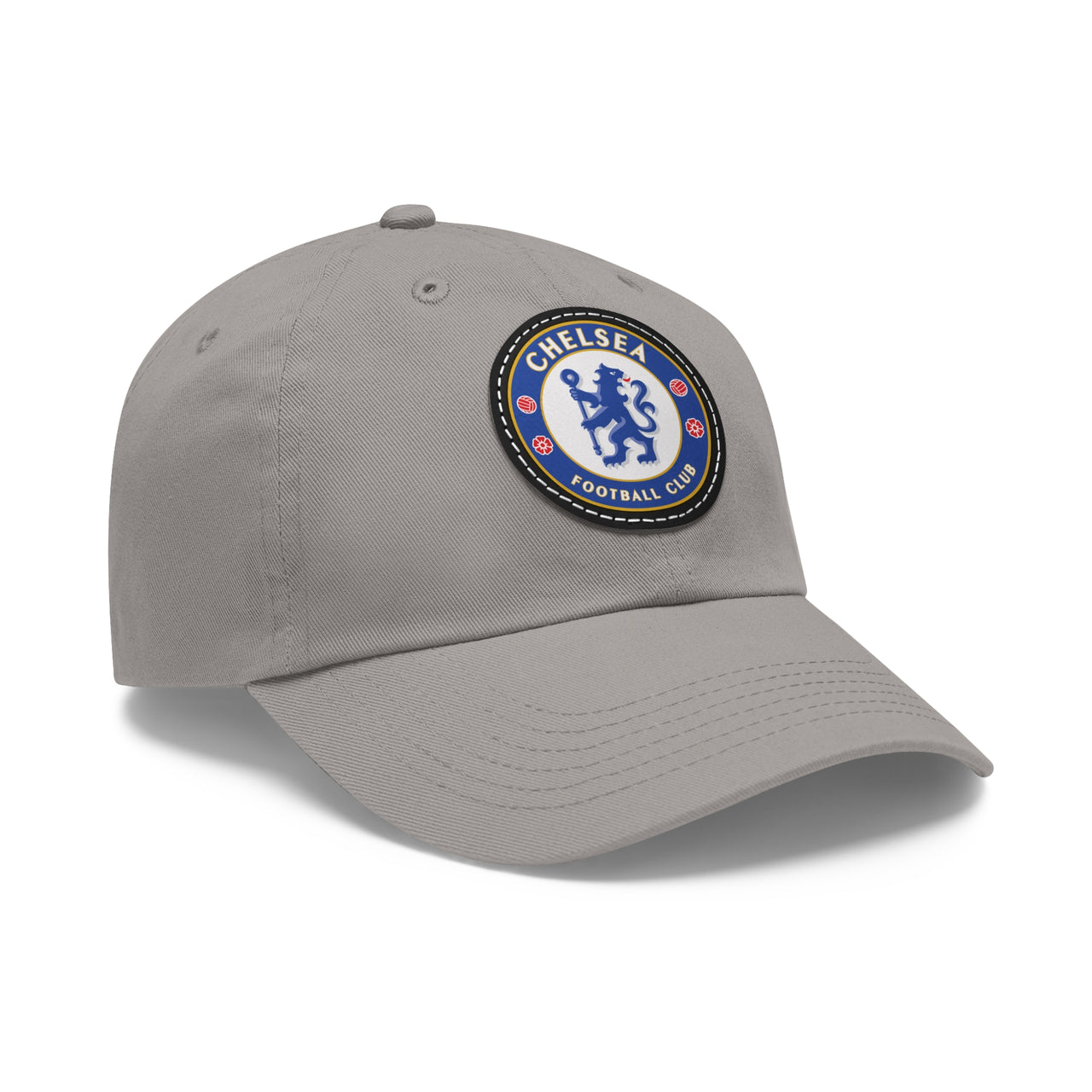 Chelsea Dad Hat with Leather Patch (Round)