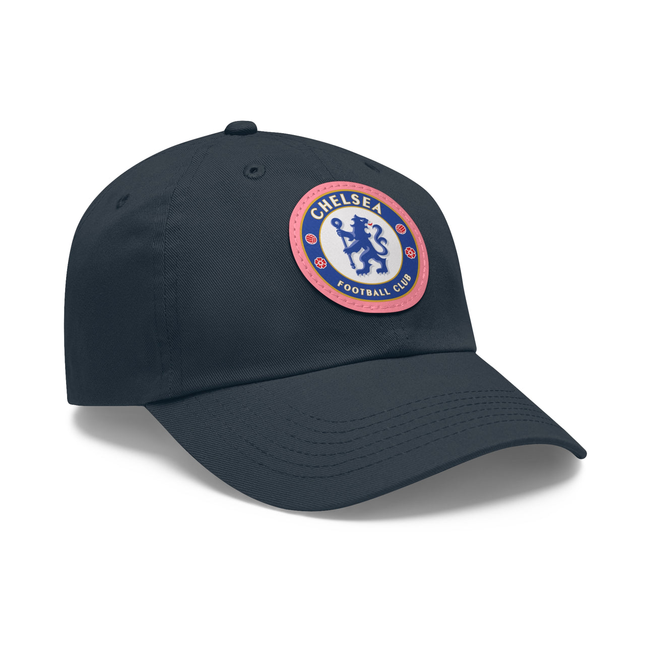 Chelsea Dad Hat with Leather Patch (Round)