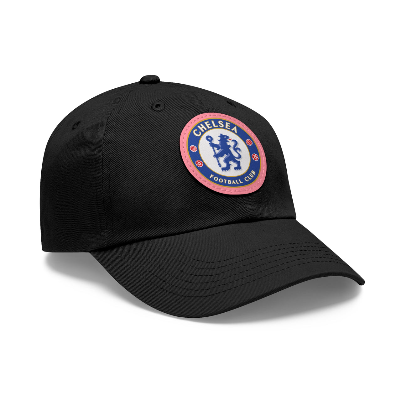 Chelsea Dad Hat with Leather Patch (Round)