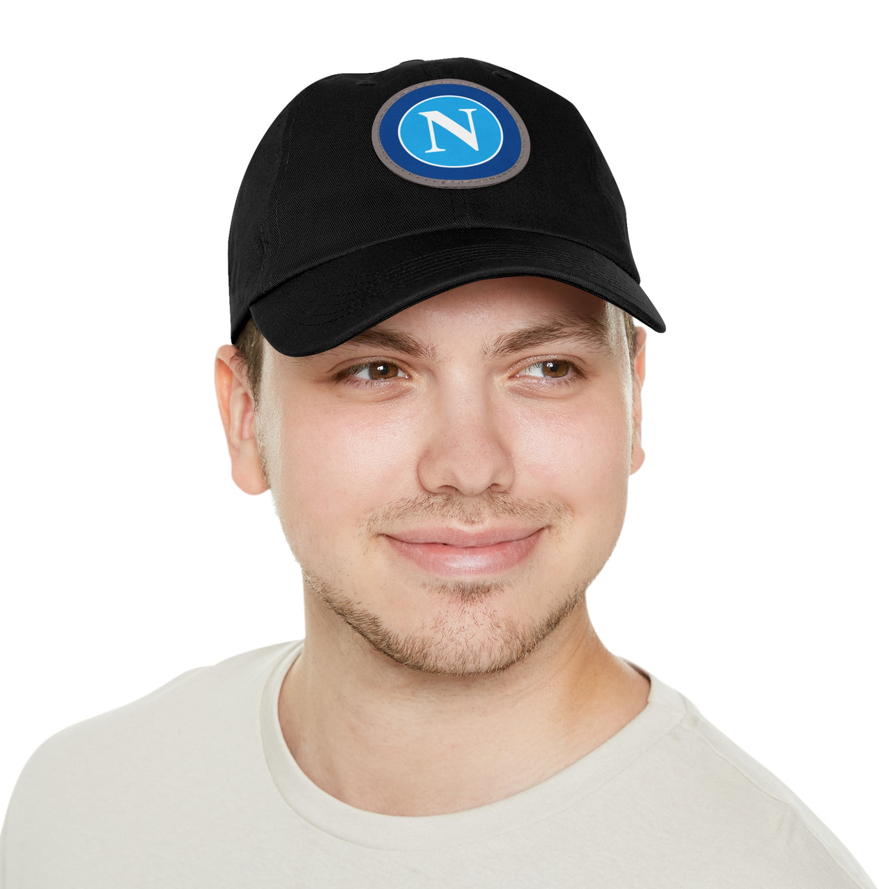 Napoli Dad Hat with Leather Patch (Round)