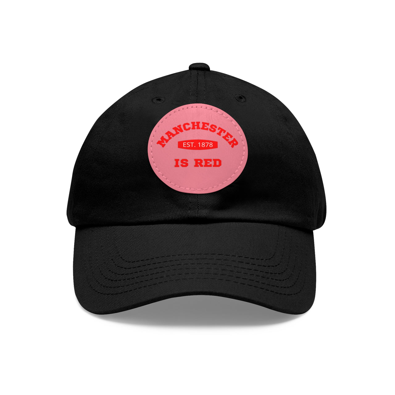 Manchester United Dad Hat with Leather Patch (Round)