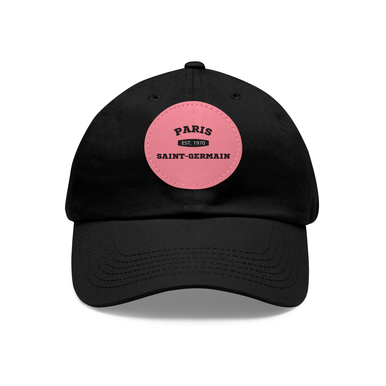 PSG Dad Hat with Leather Patch (Round)