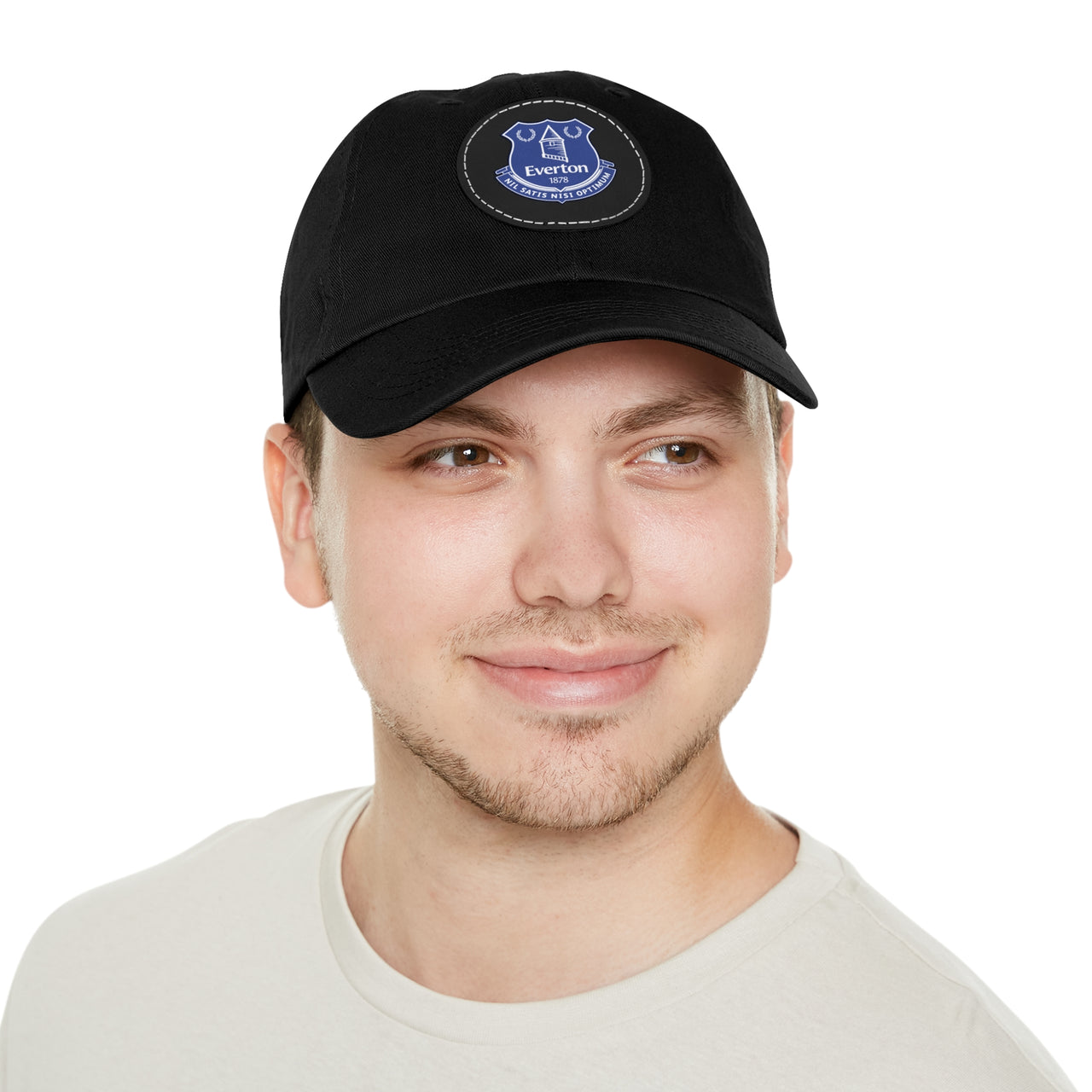 Everton Dad Hat with Leather Patch (Round)