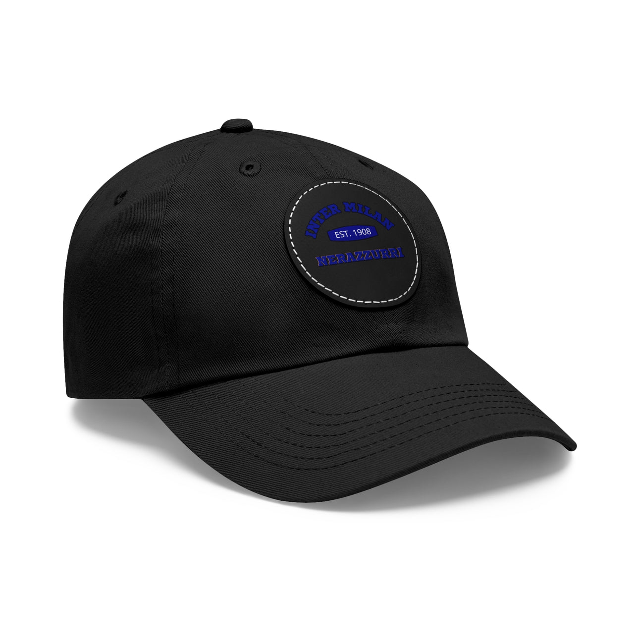 Inter Milan Nerazzurri Dad Hat with Leather Patch (Round)