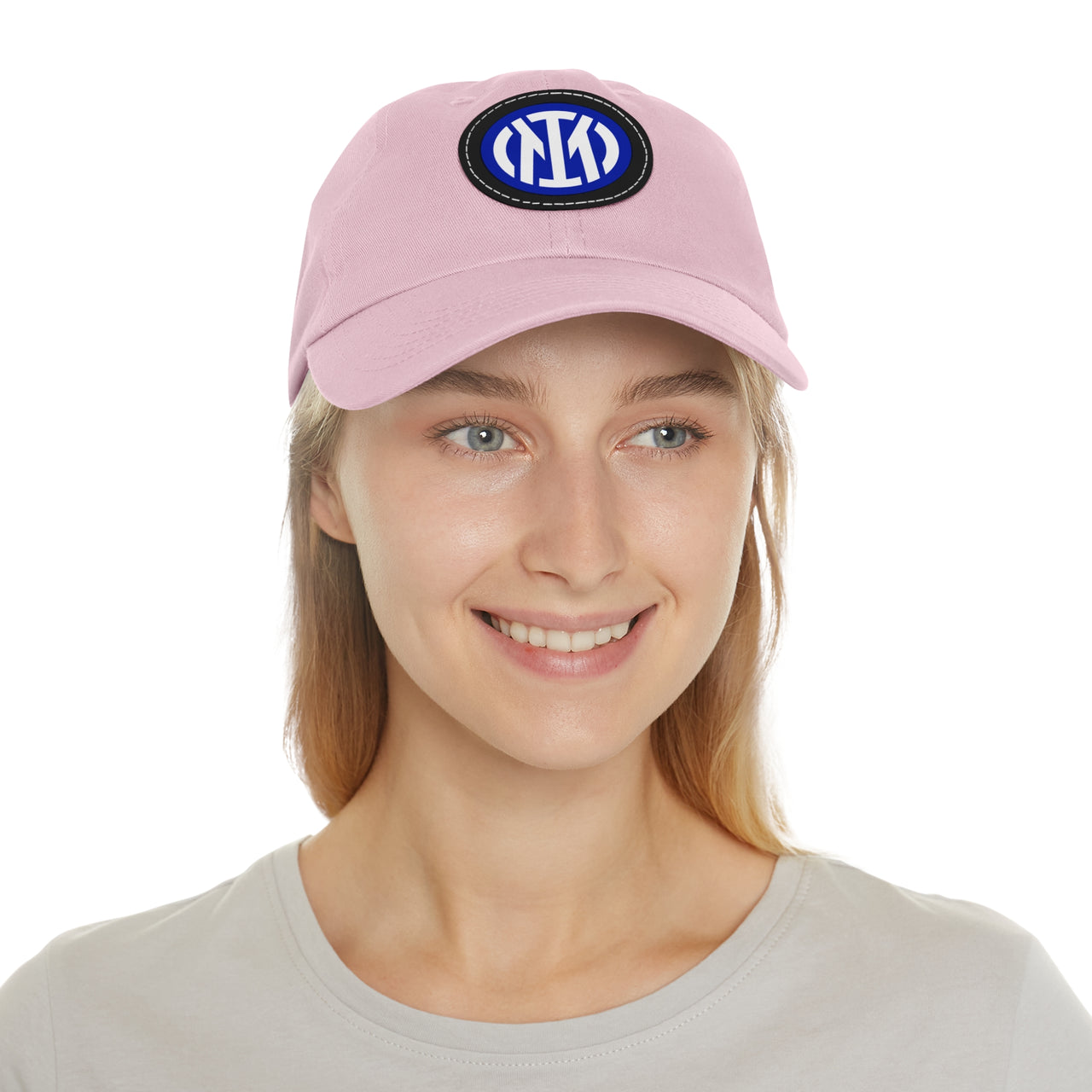 Inter Milan Dad Hat with Leather Patch (Round)