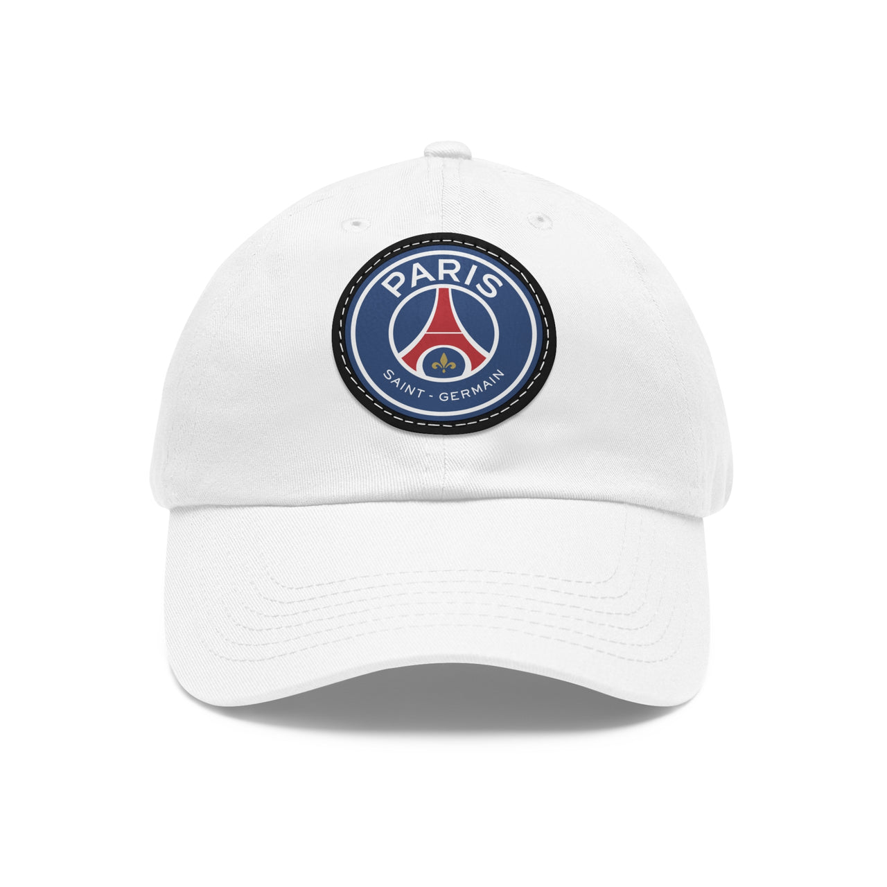 PSG Dad Hat with Leather Patch (Round)