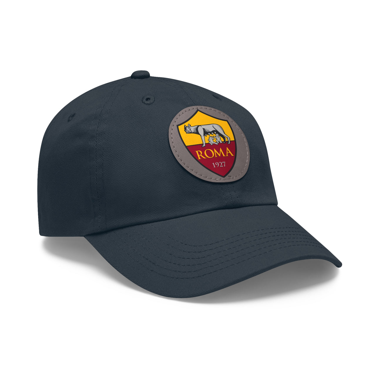 Roma Dad Hat with Leather Patch (Round)