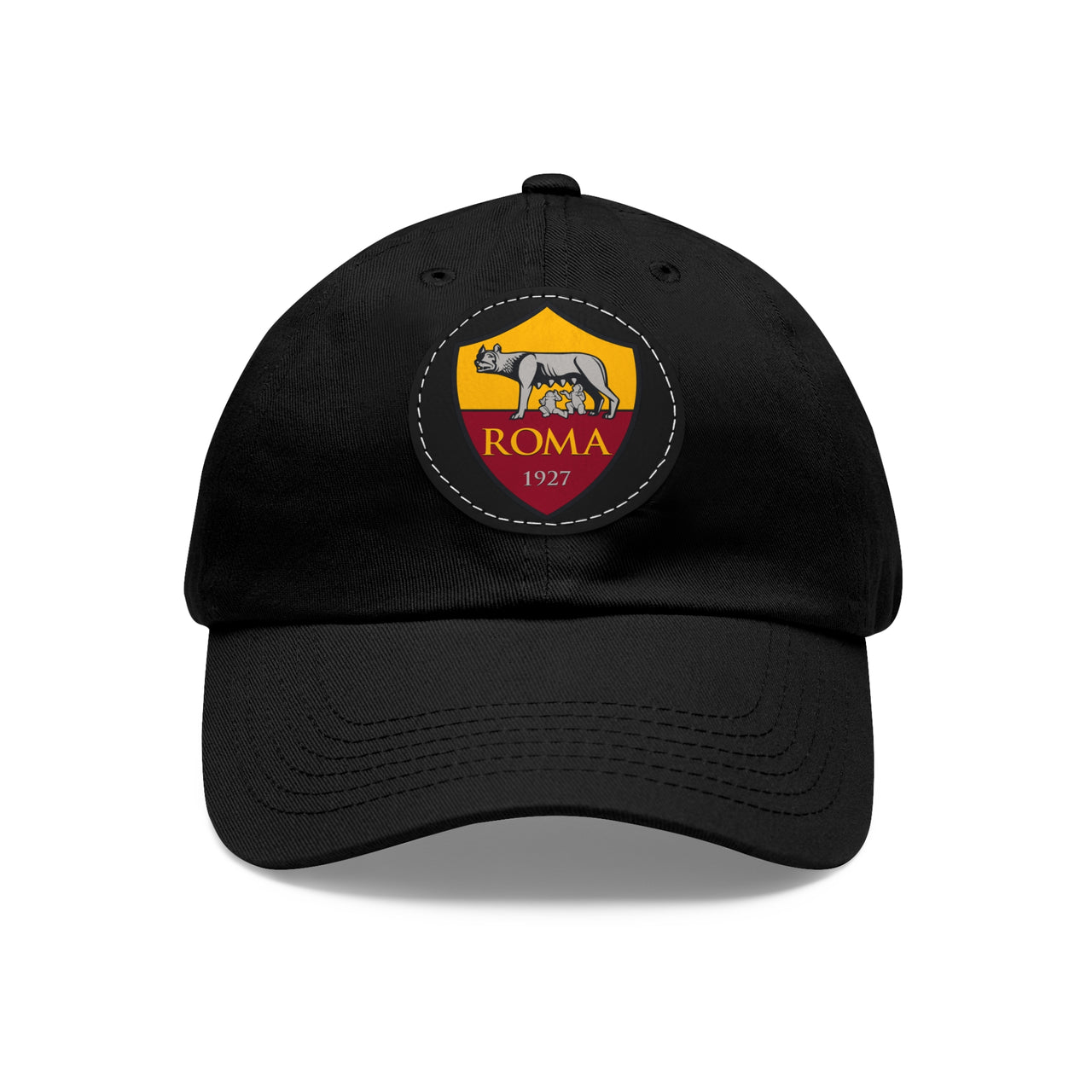 Roma Dad Hat with Leather Patch (Round)