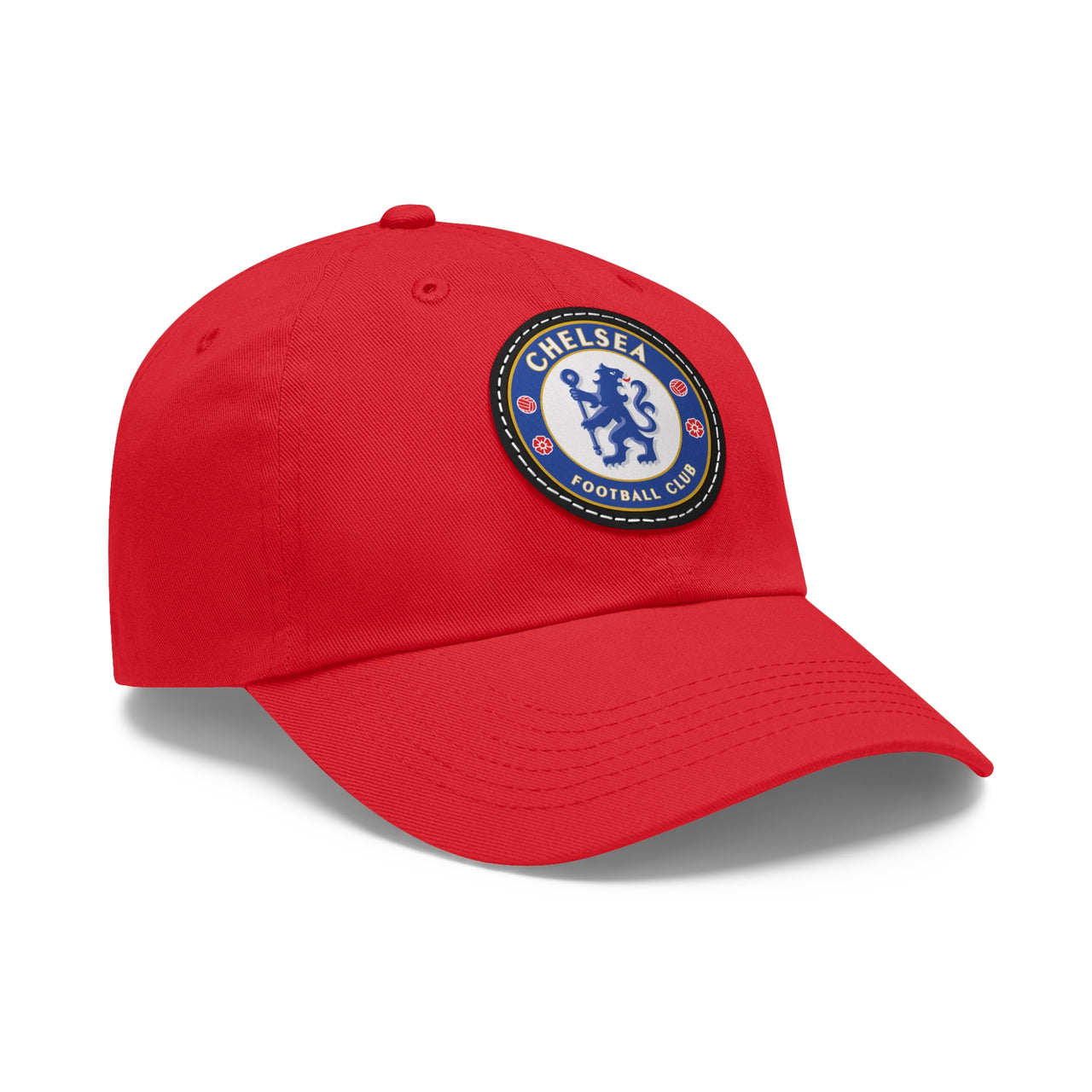 Chelsea Dad Hat with Leather Patch (Round)