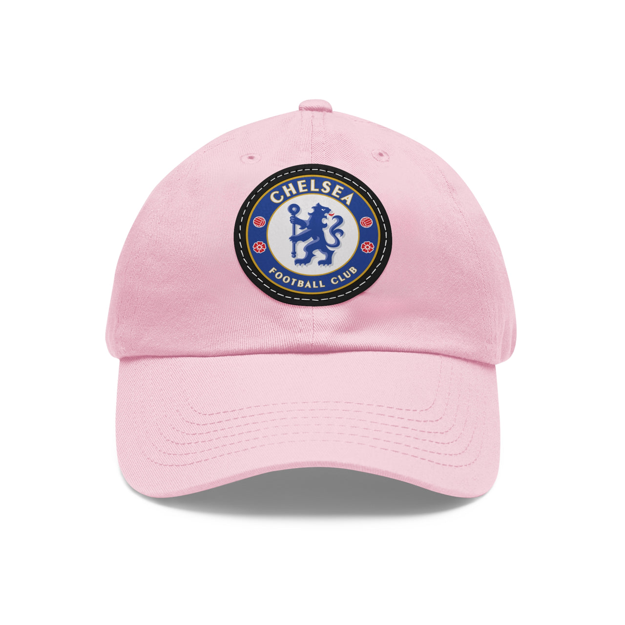 Chelsea Dad Hat with Leather Patch (Round)