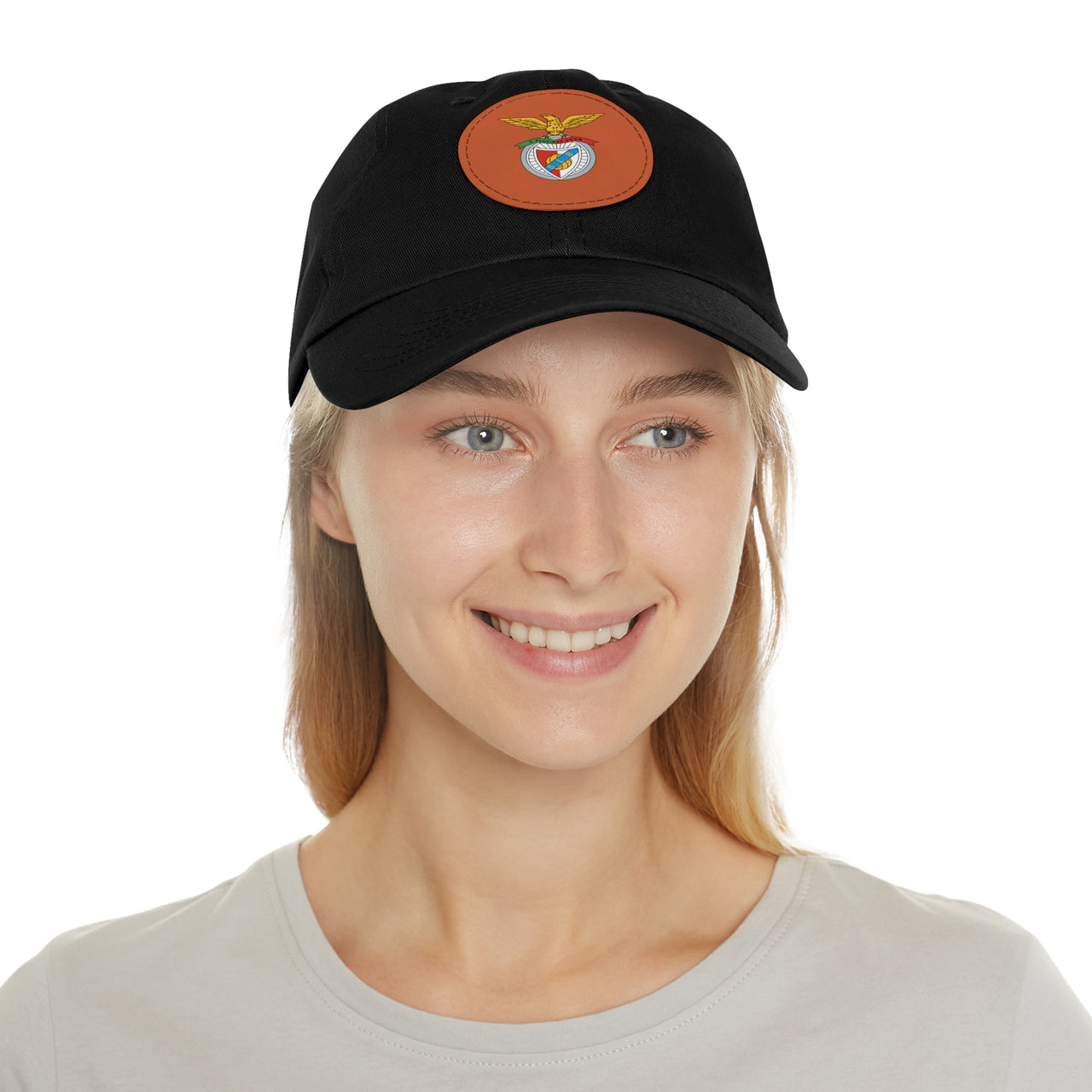 Benfica Dad Hat with Leather Patch (Round)