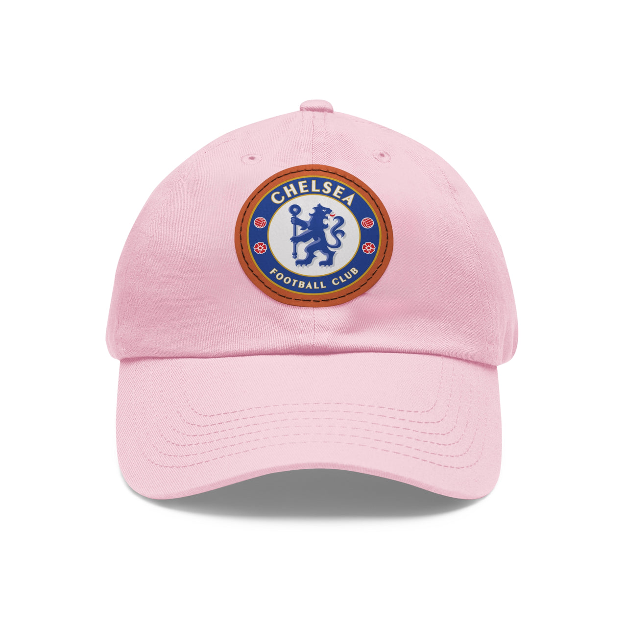 Chelsea Dad Hat with Leather Patch (Round)