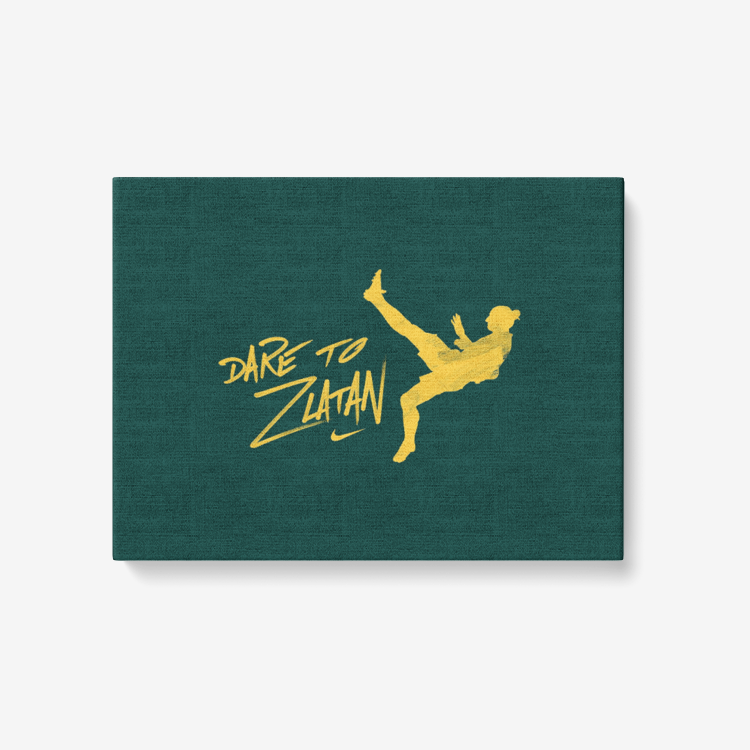 Zlatan Ibrahimović "Dare to Zlatan" 1 Piece Canvas Wall Art for Living Room - Framed Ready to Hang 24"x18"