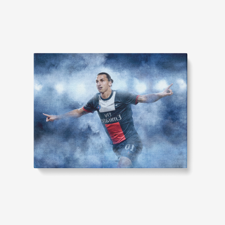 Zlatan Ibrahimović PSG 1 Piece Canvas Wall Art for Living Room - Framed Ready to Hang 24"x18"