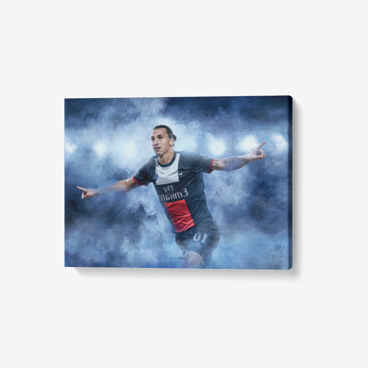 Zlatan Ibrahimović PSG 1 Piece Canvas Wall Art for Living Room - Framed Ready to Hang 24"x18"