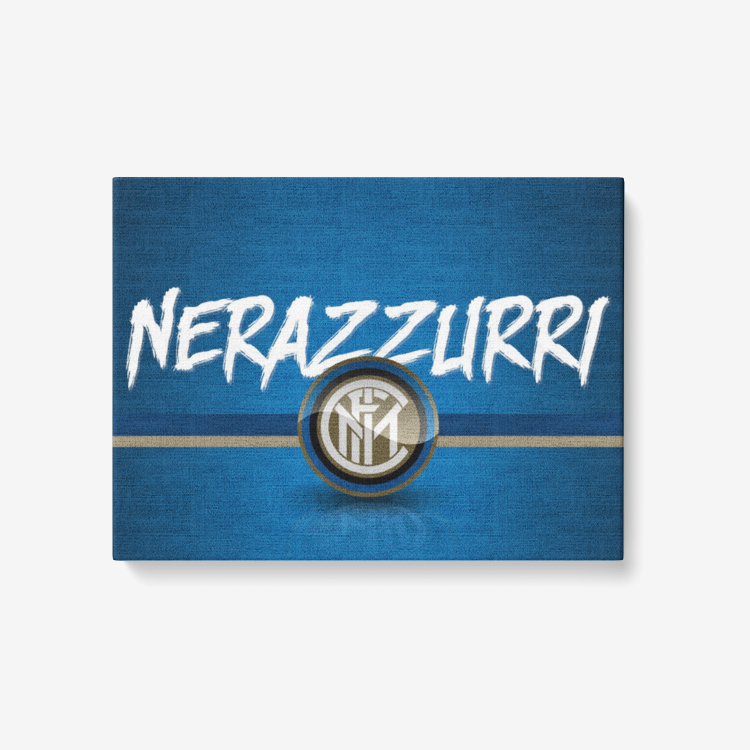 Inter Milan 1 Piece Canvas Wall Art for Living Room - Framed Ready to Hang 24"x18"