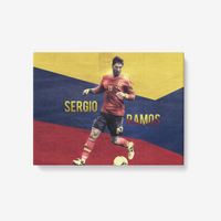 Thumbnail for Sergio Ramos Spanish National Team 1 Piece Canvas Wall Art for Living Room - Framed Ready to Hang 24