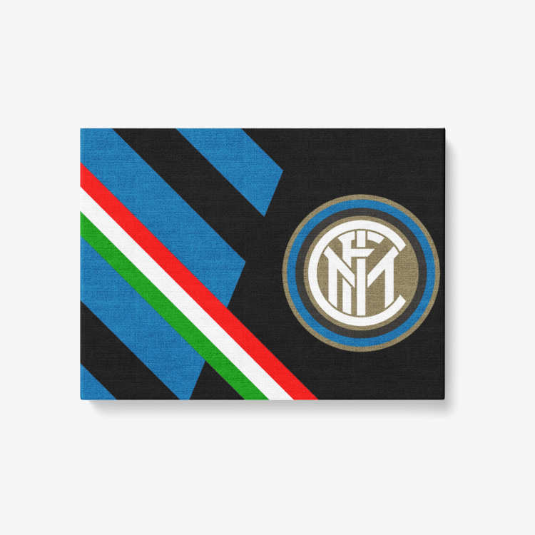 Inter Milan 1 Piece Canvas Wall Art for Living Room - Framed Ready to Hang 24"x18"