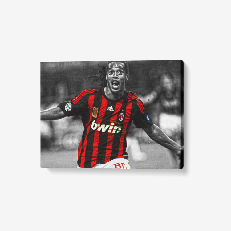 Ronaldinho AC Milan 1 Piece Canvas Wall Art for Living Room - Framed Ready to Hang 24"x18"