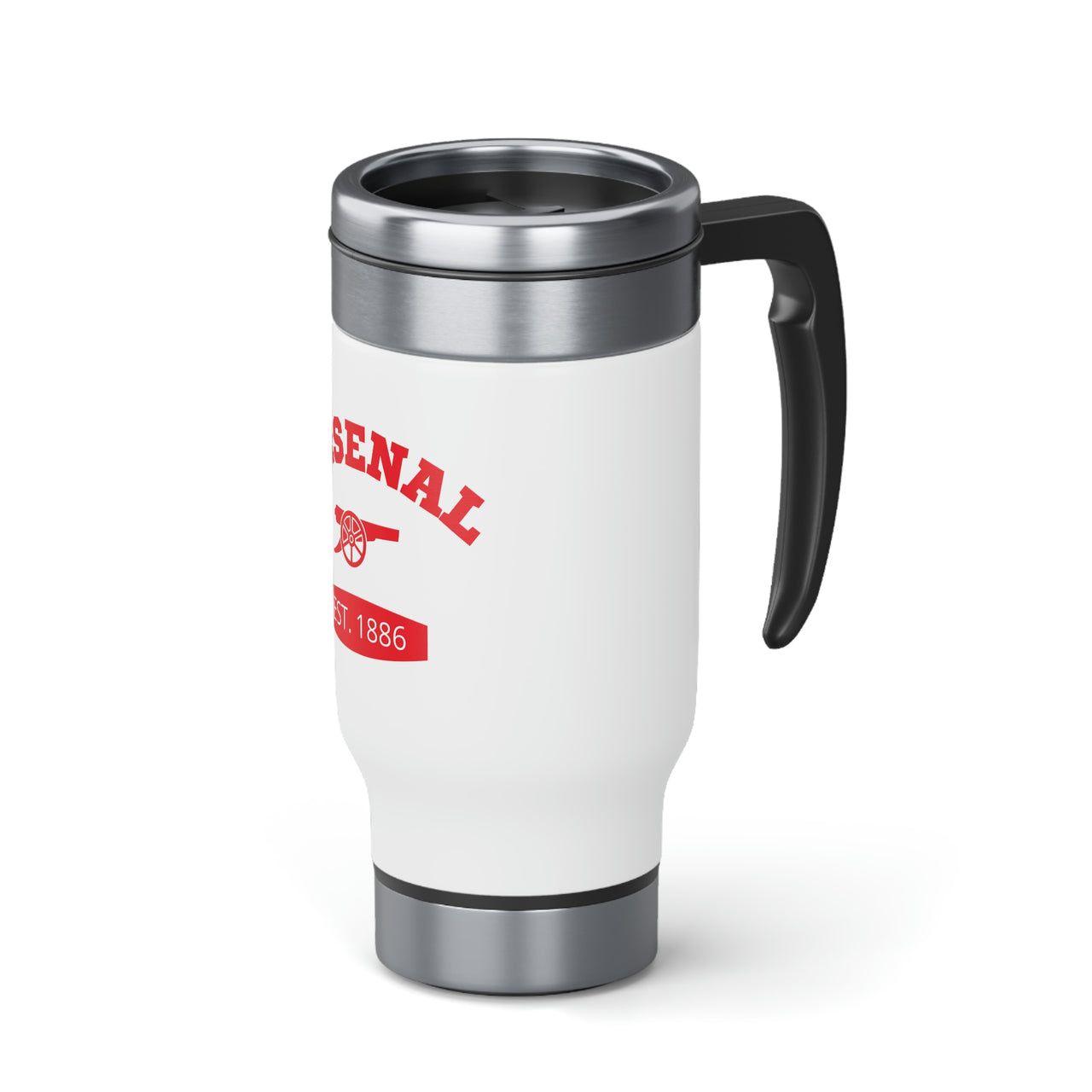 Arsenal Stainless Steel Travel Mug with Handle, 14oz