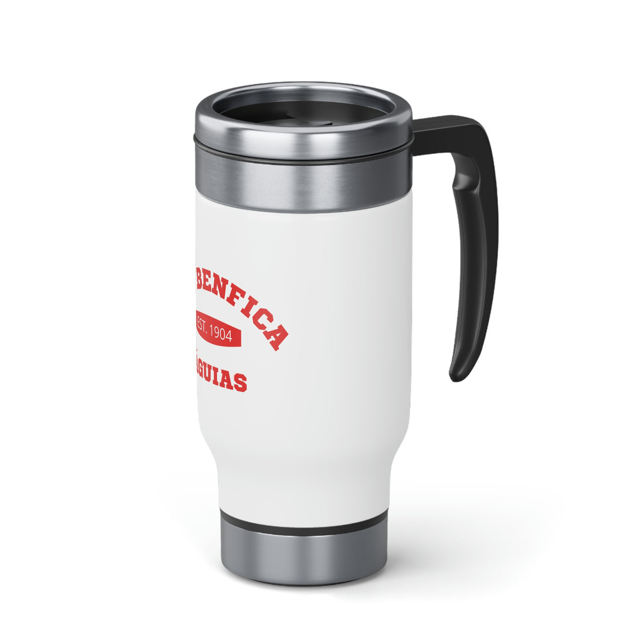 Benfica Stainless Steel Travel Mug with Handle, 14oz