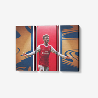 Thumbnail for Bukayo Saka 3 Piece Canvas Wall Art for Living Room - Framed Ready to Hang 3x8